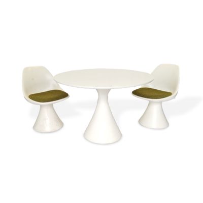 Table And 2 Chairs Set By Maurice Burke For Arkana 1960s For Sale