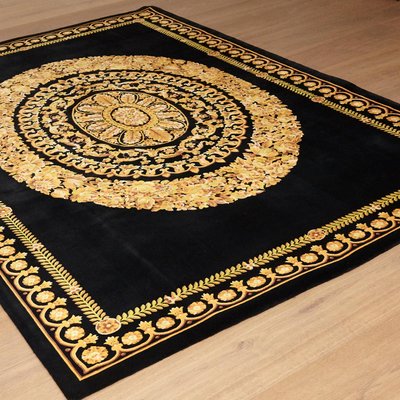 Black Gold Rug By Gianni Versace For