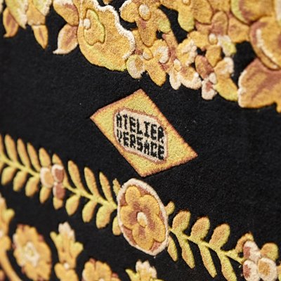 Black Gold Rug by Gianni Versace for Versace, 1980s for sale at Pamono