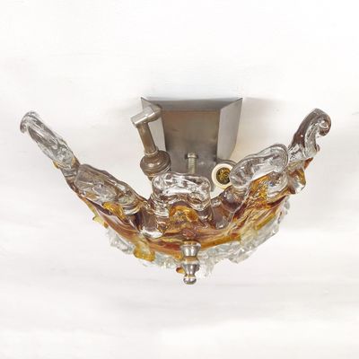 Italienische Wandlampen Aus Metall Muranoglas Von Mazzega