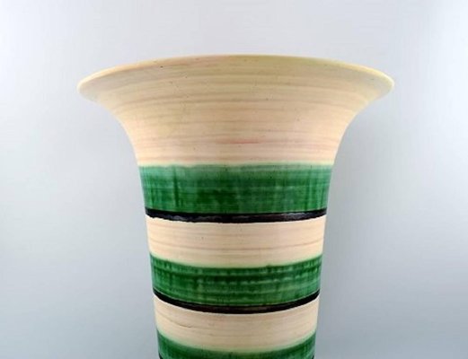 Large Danish Glazed Stoneware Floor Vase Form Kahler 1940s For