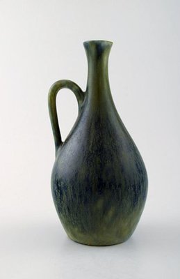 Vintage Stoneware Bottle Vase With Handle By Carl Harry Stalhane