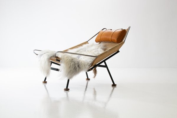 Danish Ge225 Flag Halyard Lounge Chair By Hans Wegner For Getama