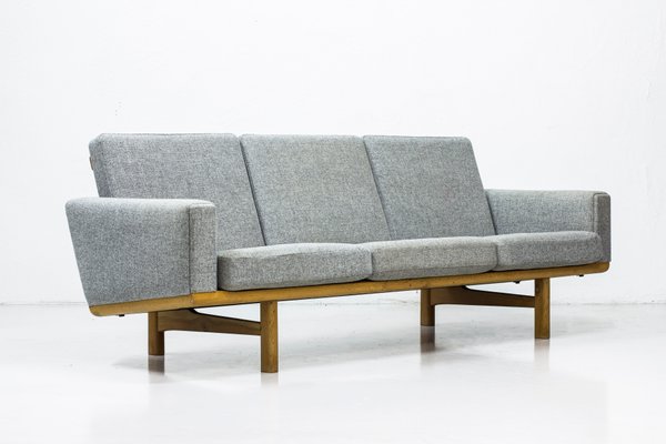 Danish Ge236 Wood Wool Sofa By Hans J Wegner For Getama 1950s Danish Ge236 Wood Wool Sofa By Hans J Wegner For Getama 1950s