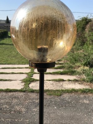 Art Deco Style Floor Lamps With Round Glass Shades 1940s Set Of