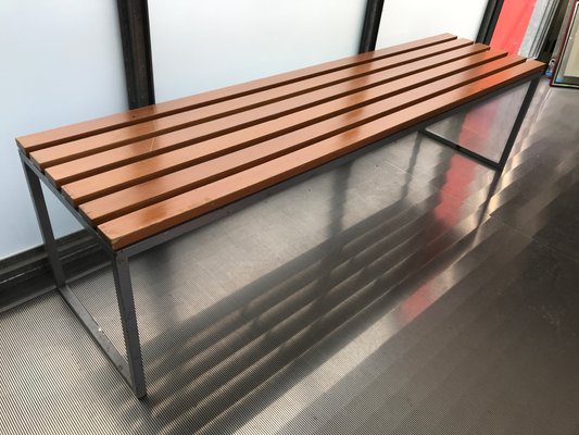 Vintage French Steel Bench 1990s For Sale At Pamono
