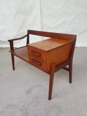 Mid Century Teak Telephone Bench 1960s For Sale At Pamono