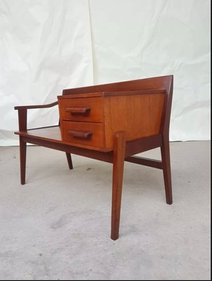 Mid Century Teak Telephone Bench 1960s For Sale At Pamono