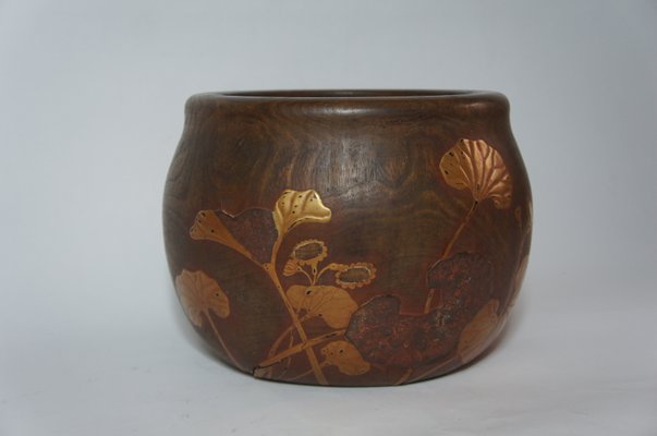 Vase Fleur De Lotus Hibachi Japon 1920s