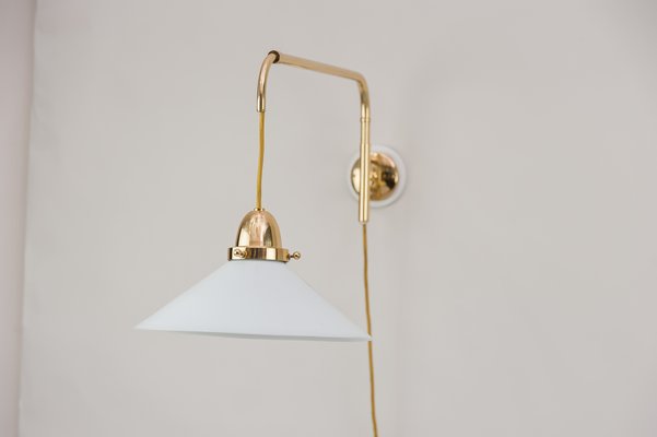 Lampada da parete Art Déco allungabile in ottone, anni '20 Lampada da parete Art Déco allungabile in ottone, anni '20