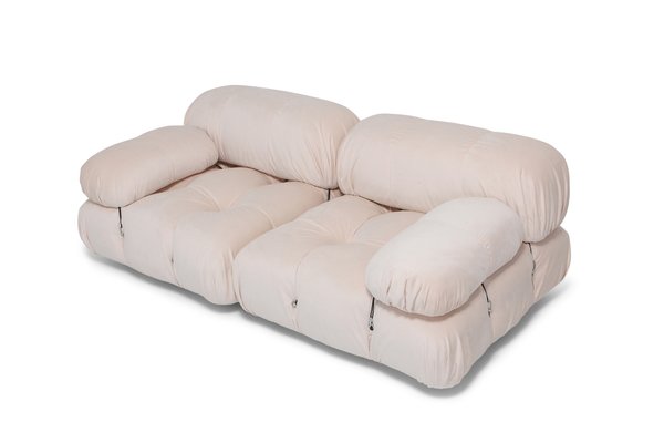 Vintage Nude Rose Velvet Camaleonda Sectional Sofa By Mario Bellini Vintage Nude Rose Velvet Camaleonda Sectional Sofa By Mario Bellini