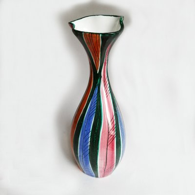 Mid-Century Italian Ceramic Vase Maioliche Deruta for sale at Pamono