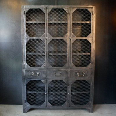 Industrial Steel Mesh Cabinet 1940s For Sale At Pamono