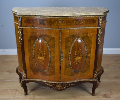 Burr Walnut And Marquetry Drinks Cabinet By Harry And Lou Epstein