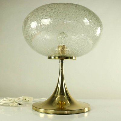 Mouth N Glass Table Lamp, Vintage Glass Electric Lamp