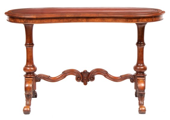 19th Century Walnut Kidney Shaped Desk 1870s For Sale At Pamono