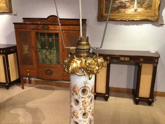 Victorienne Et Verre Antique Bohême Lampe En Doré 2ED9HI