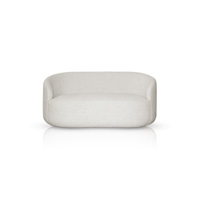 Curved White Fabric Cottonflower Sofa By Daniel Nikolovski E Danu Curved White Fabric Cottonflower Sofa