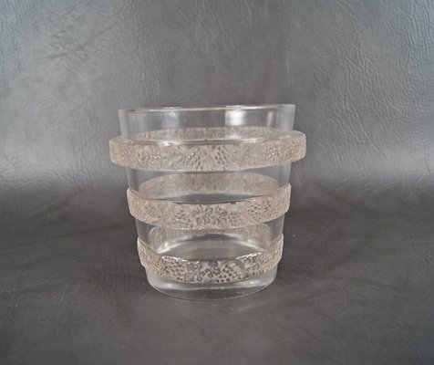 Art Deco French Pressed Glass Vase From Lalique 1930s For Sale At