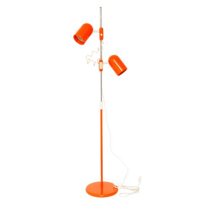 E Age Orange Floor Lamp From Philiphs 1980s