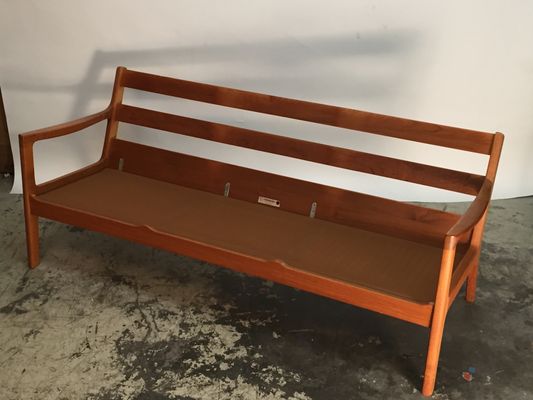 Scandinavian Modern Danish Teak And Wool Sofa By Ole Wanscher For Poul Jeppesens Møbelfabrik 1960s
