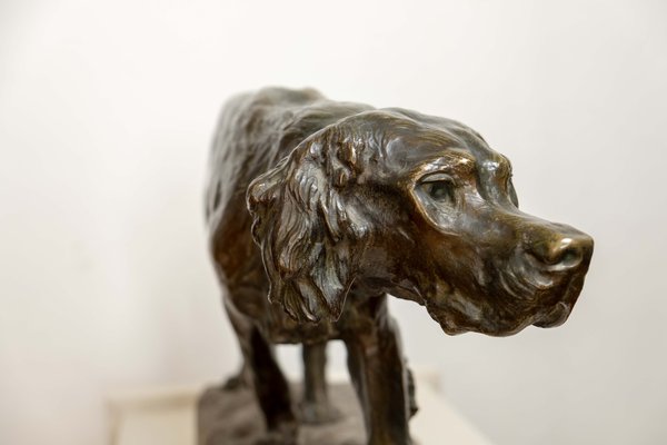 Statue De Chien De Chasse En Bronze De Thomas François Cartier 1920s