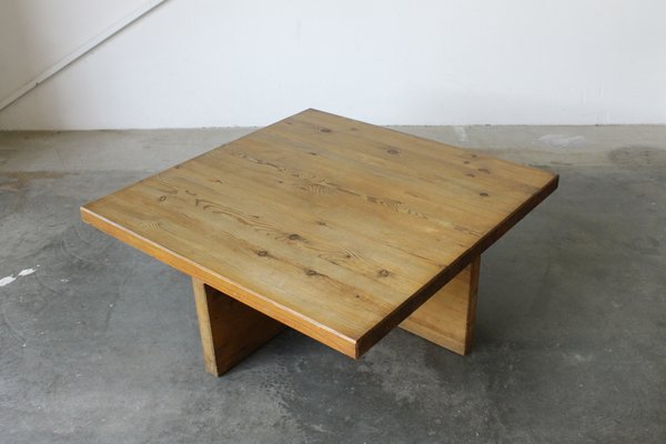 Swedish Solid Pine Coffee Table By Sven Larsson 1960s Swedish Solid Pine Coffee Table By Sven Larsson 1960s