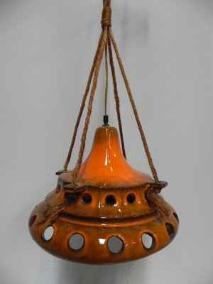 Vintage Orange Ceramic Hanging Lamp For, Ceramic Hanging Light Fixture