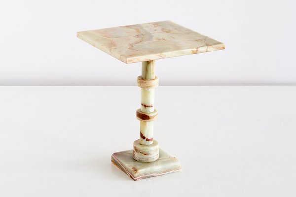 Vintage Italian Onyx Pedestal Table 1970s For Sale At Pamono