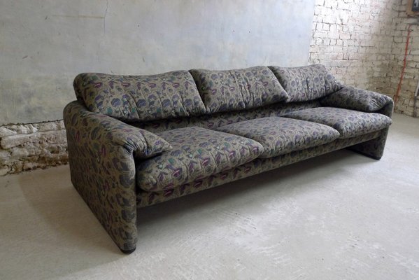 Italian Cotton Maralunga Sofas By Vico Magistretti For Cina Italian Cotton Maralunga Sofas By Vico