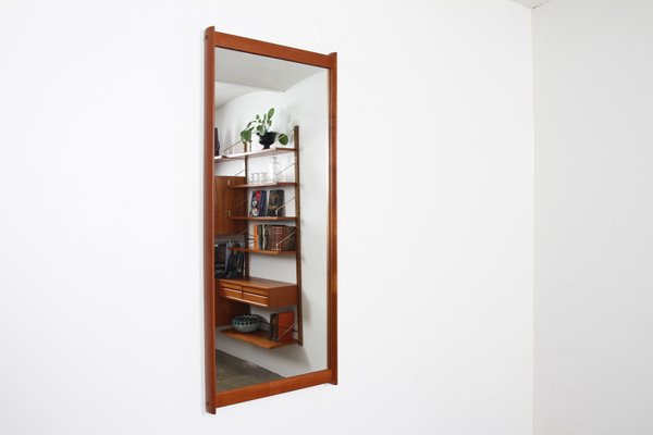 Furniture Rosewood Mid Century Danish Glass Door Bookshelf