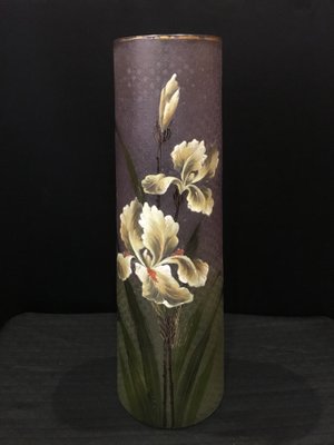 Antique Austrian Hand Decorated Glass Vase For Sale At Pamono