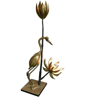 Mid Century French Brass Floor Lamp By Christian Techoueyres For