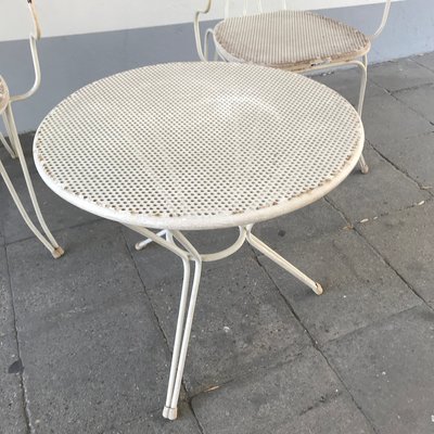 Set da giardino vintage in alluminio con sedie e tavolo sedie e tavoli anni 70