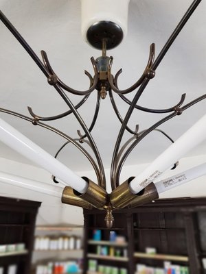 Large Vintage Neon Tube Chandelier 1950s For Sale At Pamono