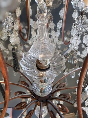 Art Nouveau Style Florentiner Crystal Chandelier 1930s