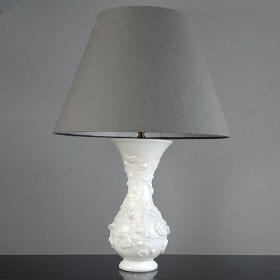 Belgian Pressed Glass Table Lamp From, Baccarat Table Light
