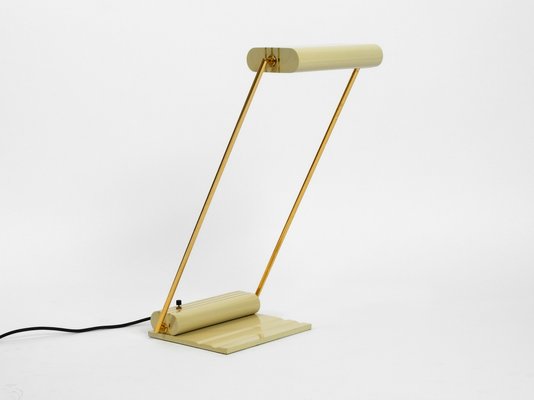 Italian Modern Brass Table Lamp 1980s, Contemporary Brass Desk Lamps