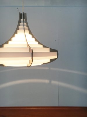 Mid Century Danish Plastic Ceiling Lamp By Flemming Brylle