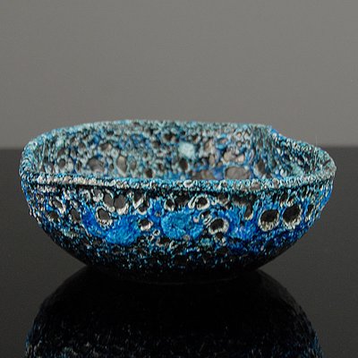Lot De 4 Bols à Glaçons En Céramique - Blanc Et Bleu Cobalt, Diamètre 11,5 Cm