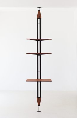 Italian Floor To Ceiling Pole Bookshelf 1950s
