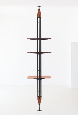 Italian Floor To Ceiling Pole Bookshelf 1950s