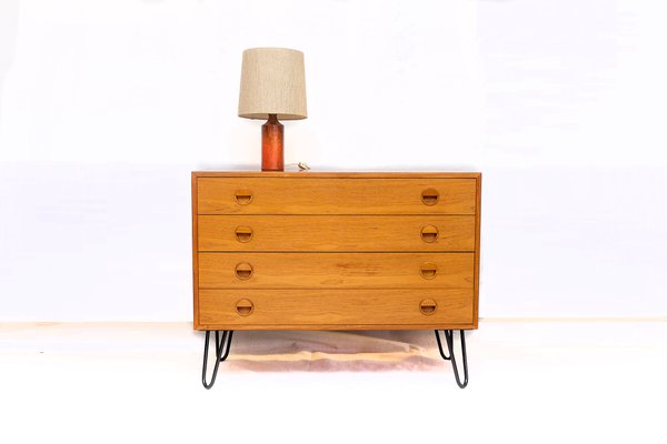 Danish Steel And Teak Dresser By Thygesen Sorensen For Hg