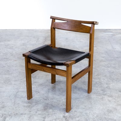 Esszimmerstuhle Aus Leder Eiche 1960er 5er Set Bei Pamono Kaufen