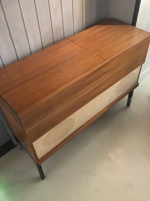 Cabinet With Radio And Record Player From Grundig 1950s For Sale