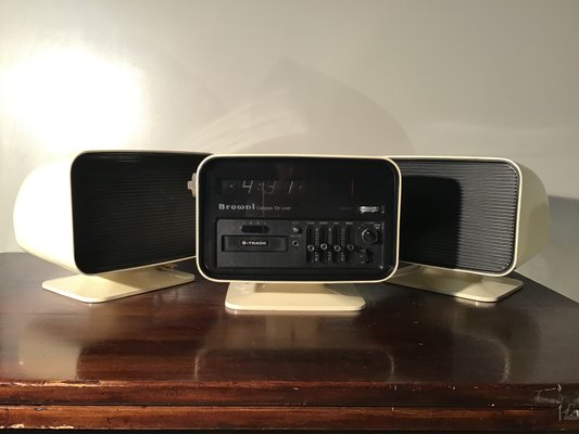Calypso De Luxe Stereo 8 Radio Clock With Speakers From Browni 1960s For Sale At Pamono