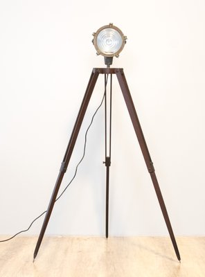 Mid Century Nautical Tripod Floor Lamp 1950s For Sale At Pamono