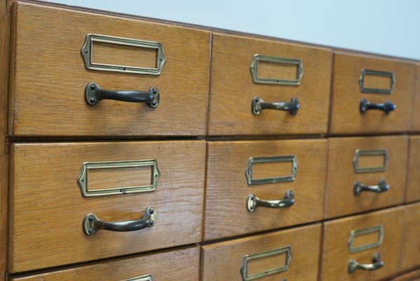 Vintage Oak Apothecary Filing Cabinet 1930s For Sale At Pamono