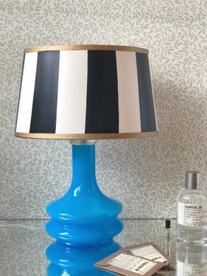 turquoise glass table lamp