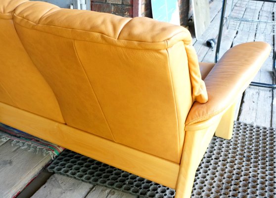Vintage Scandinavian Modern Leather, Modern Leather Couch